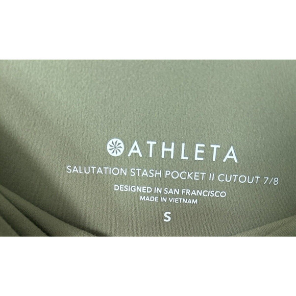 Athleta Women Salutation Stash Pocket Cutout 7/8 Tight 657523 Sage Green S - Picture 5 of 8